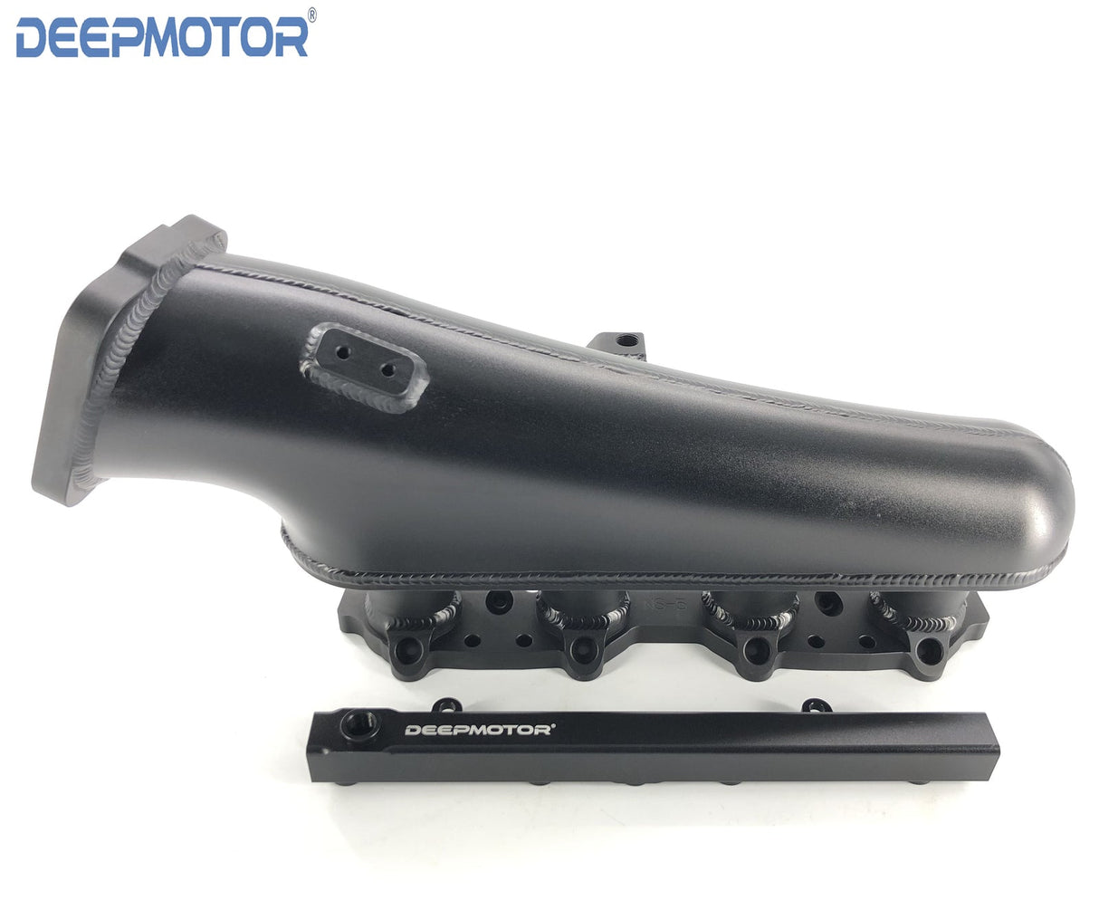 S14 S15 SR20DET 76mm Billet Intake Manifold Fuel Rail Throttle Body Black