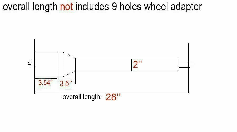 28" Tilt GM Steering Column Manual Trans No Key Universal W 9 hole adapter Black