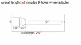 28" Tilt GM Steering Column Manual Trans No Key Universal W 9 hole adapter Black