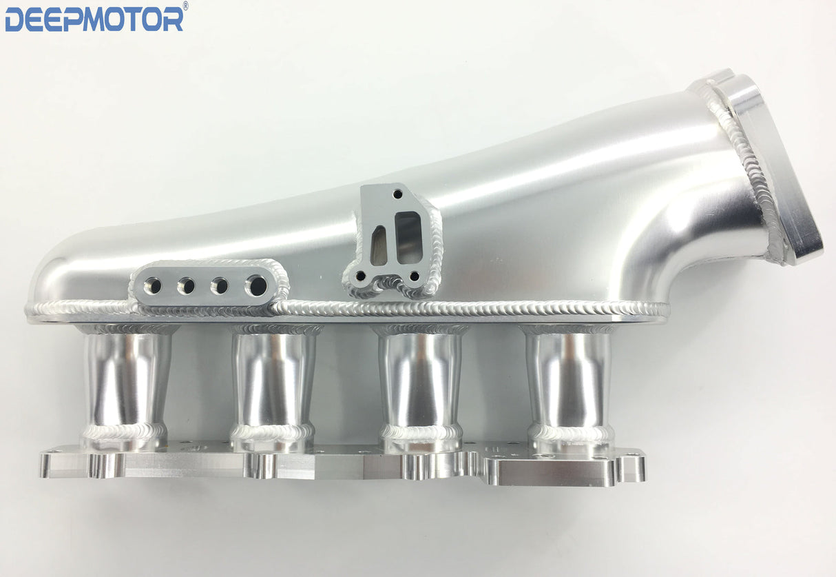 S14 S15 SR20DET 76mm Billet Intake Manifold Fuel Rail Throttle Body Silver
