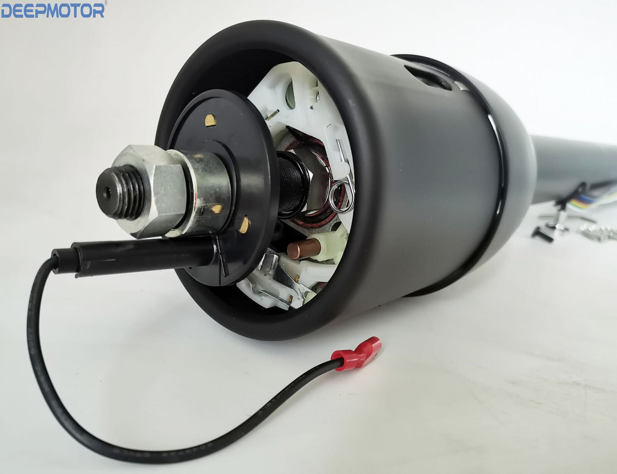 28" Tilt GM Steering Column Manual Trans No Key Universal W 9 hole adapter Black