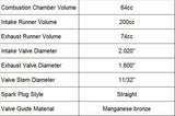 Deepmotor SBC 350 Cylinder Head Bare Straight Plug for Small Block Chevy Aluminu