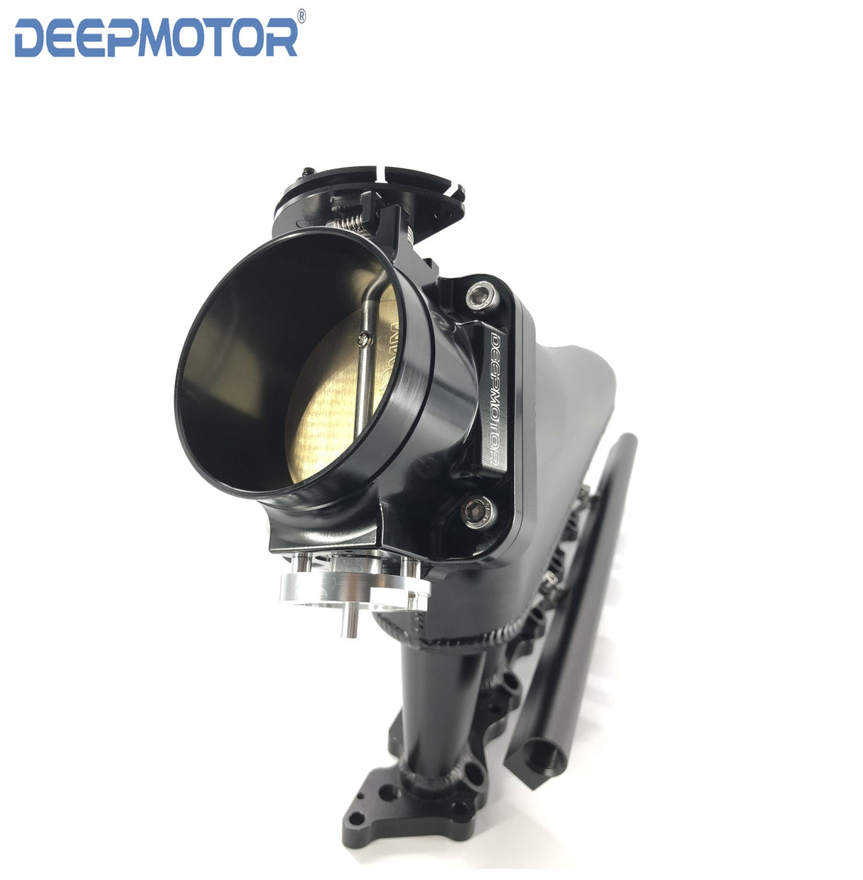 Deepmotor RB20 RB20DET Billet Intake Manifold Fuel Rail Throttle Body Set Black
