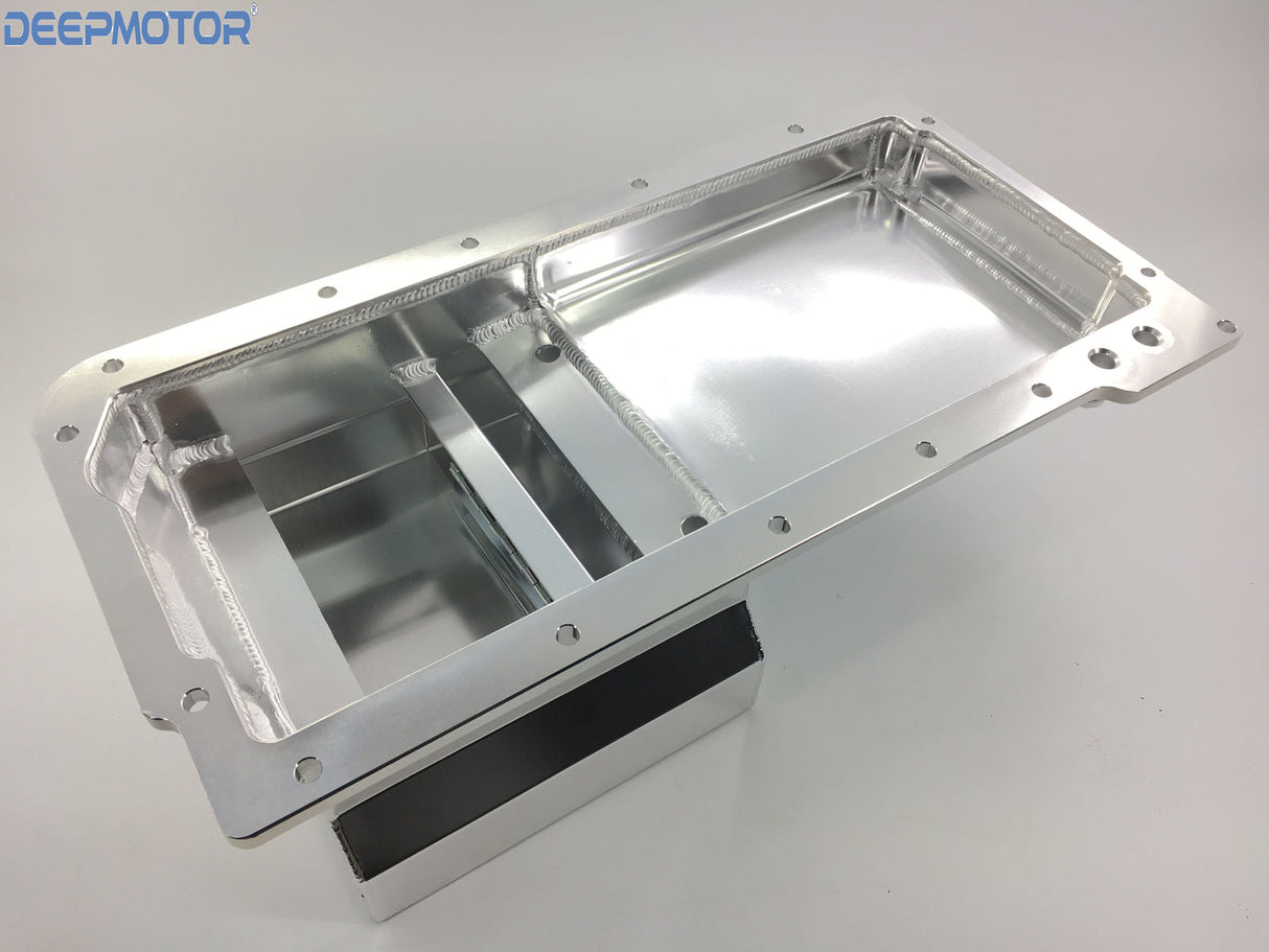 Deepmotor Fabricated Aluminum 6.0lb 7-Quart Front Sump Oil Pan LS1 LS2 LS3 LS6