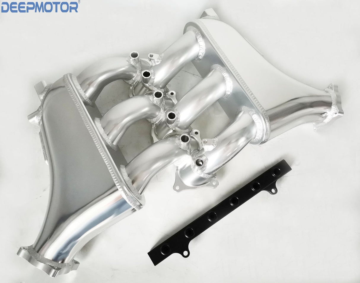 GTR R35 VR38DETT Billet Intake Manifold W/ Fuel Rail for 09-UP Nissan Silver