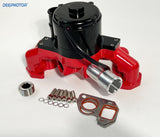 Deepmotor LS LS1 LS2 LS3 LS6 6.0 Engine Electric Water Pump 35+ GPM Aluminum Red