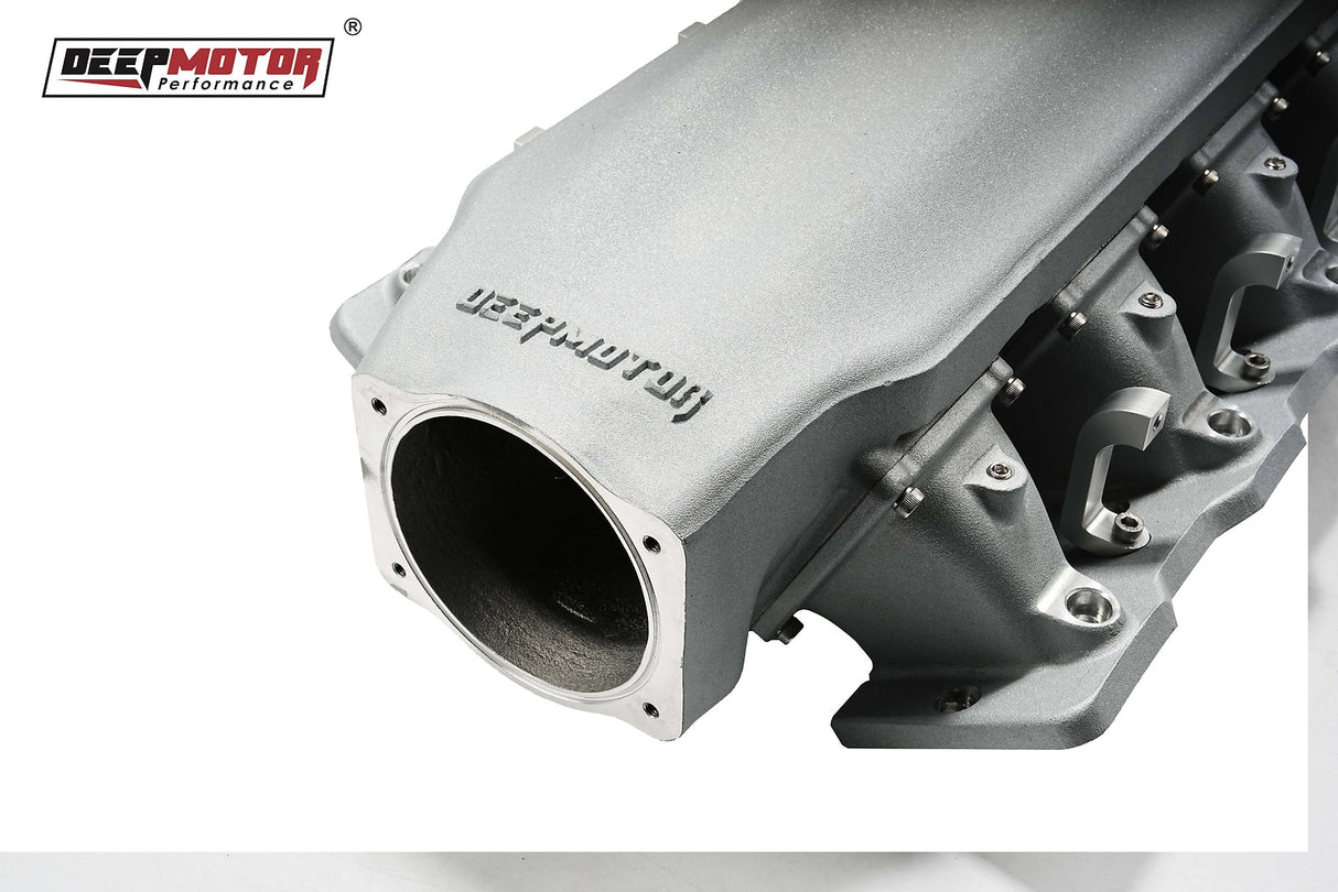 Deepmotor LS1 LS2 LS6 102mm Casting Bolted Intake Manifold with Fuel Rail Silver