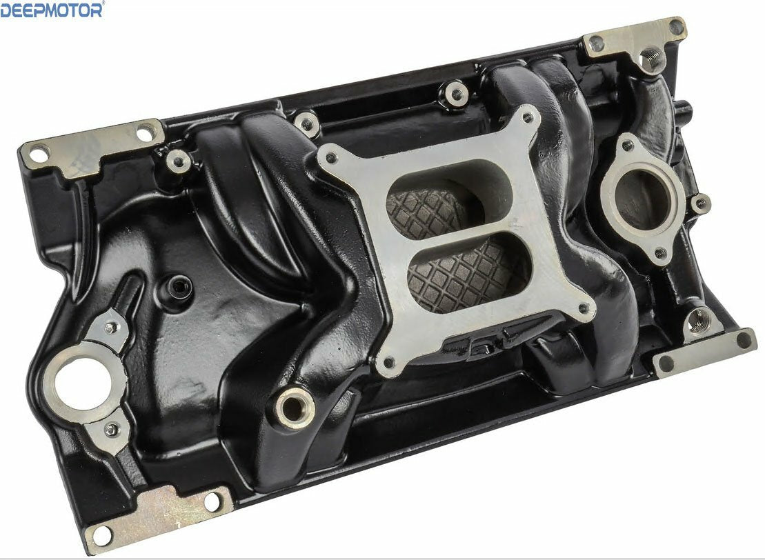 For Small Block Chevy SBC Vortec Dual Plane 350 383 Intake Manifold 1996-UP BLK