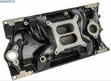 For Small Block Chevy SBC Vortec Dual Plane 350 383 Intake Manifold 1996-UP BLK
