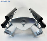 Deepmotor 102mm Dual Fuel Rails LS3 L92 Intake Manifold 16 injectors Silver