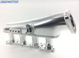 S14 S15 SR20DET 76mm Billet Intake Manifold Fuel Rail Throttle Body Silver