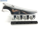 Billet Intake Manifold for S13 SR20 SR20DET Fuel Rail 76mm Throttle Body Set Sil