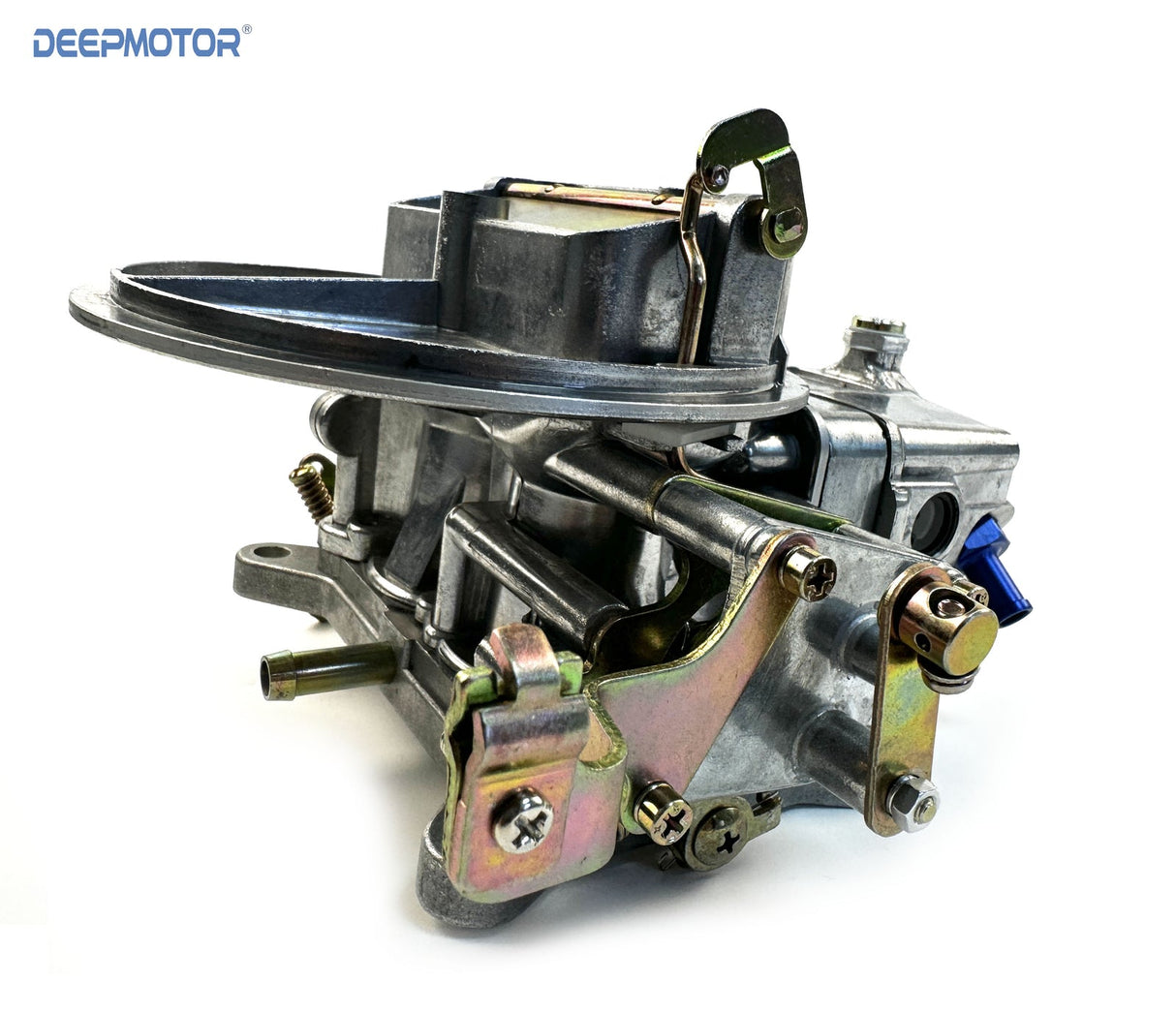 Deepmotor 2 Barrel Carburetor 350 CFM Manual Choke Silver