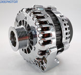 For GM LS Truck AD244 220 AMP CHROME ALTERNATOR SERPENTINE BELT 4 Pin Connector