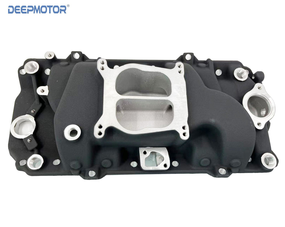 Dual Plane Intake Manifold Oval Ports W/ gaskets for BBC Big Block Chevy Black