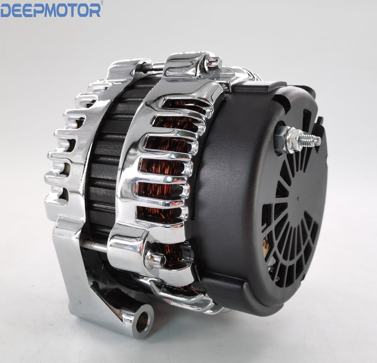 For GM LS Truck AD244 220 AMP CHROME ALTERNATOR SERPENTINE BELT 4 Pin Connector