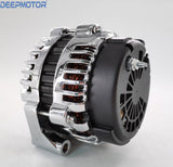 For GM LS Truck AD244 220 AMP CHROME ALTERNATOR SERPENTINE BELT 4 Pin Connector