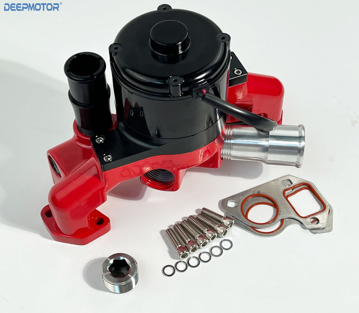Deepmotor LS LS1 LS2 LS3 LS6 6.0 Engine Electric Water Pump 35+ GPM Aluminum Red