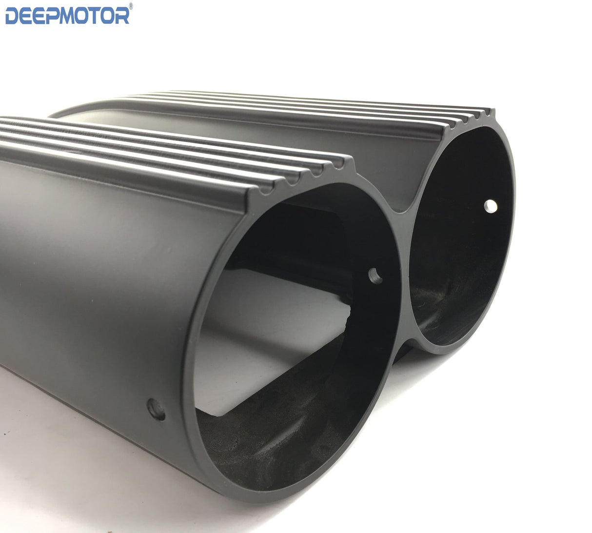 Aluminum Finned Top Shotgun Intake Air Scoop Single & Dual Carbs Setup Black