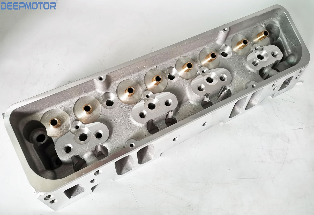 Deepmotor for Small Block Chevy SBC 350 Aluminum Bare Cylinder Head Angle Plug