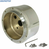 9 Bolt Hole Steering Wheel Hub Adapter Mount Chrome Aftermarket for Chevy GM