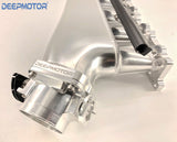 RB25 RB25DET Billet Intake Manifold Fuel Rail 90mm Throttle Body + Control Cable