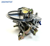 Deepmotor 2 Barrel Carburetor 350 CFM Manual Choke Silver