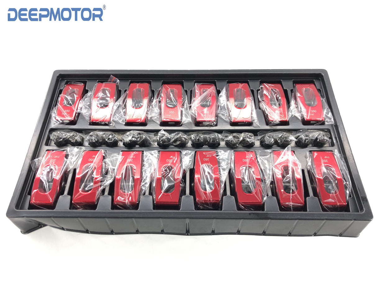 Deepmotor Aluminum SBC Rocker Arms for Small Block Chevy 350 1.6 Ratio 7/16’’