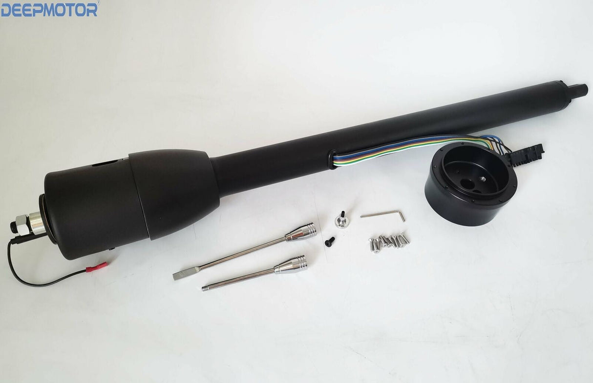 32" GM Steering Column Tilt Manual Trans No Key Universal w/9 Hole adapter Black