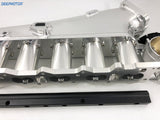 CNC RB25DET RB25 90mm Intake Manifold Fuel Rail Throttle Body Set 6 Injector Sil