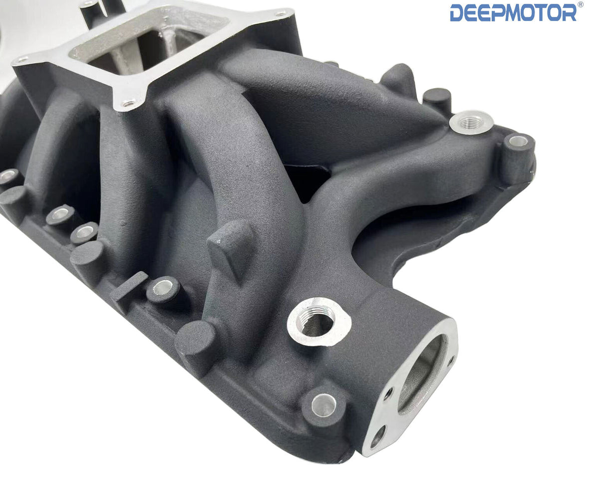 Deepmotor Air Gap Single Plane Intake Manifold for SBF Ford 351W V8 Black