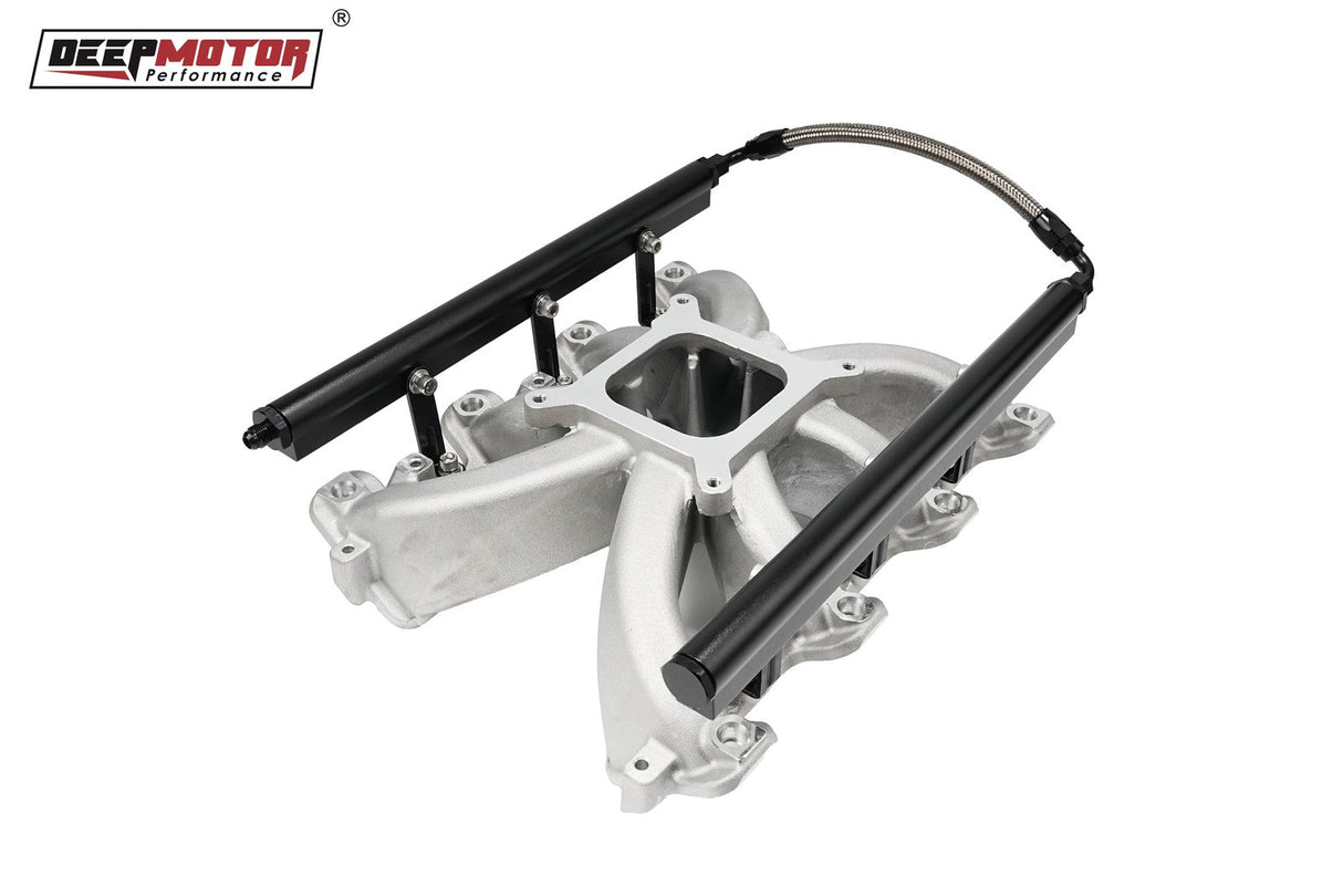 Aluminum Single Plane EFI Intake Manifold w/Fuel Rail for GM Gen III LS1 LS2 LS6