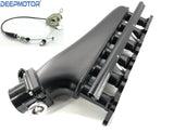 Deepmotor RB20 RB20DET Billet Intake Manifold Fuel Rail Throttle Body Set Black