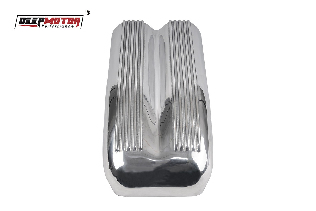 Aluminum Finned Shotgun Intake Air Hood Scoop Single & Dual Carbs Setup Polished