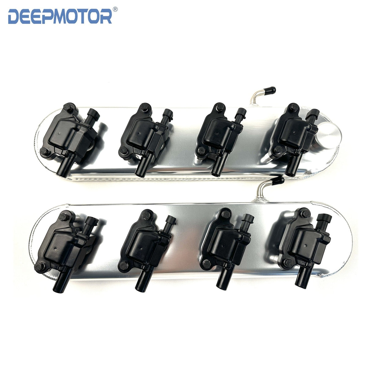 LS Fabricated Valve Covers with D510C Ignition Coils for LS1 LS2 LS3 LS6 Silver