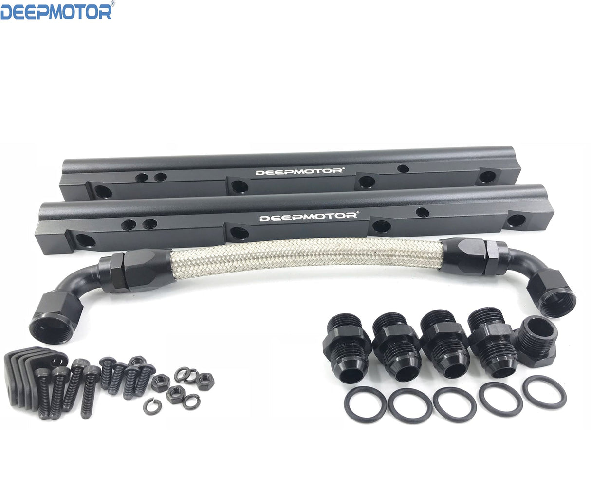 Deepmotor Billet Fuel Rail for OE LS1 LS6 Stock Intake Manifold 10AN+ Hardware