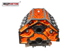 CNC machined Cast Iron Engine Block for LSX 4.000 Bore DH-9.240 6-Bolt Orange