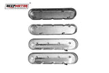 Deepmotor Aluminum finned Valve Covers w/ Coil Mounts & Cover for LS Black