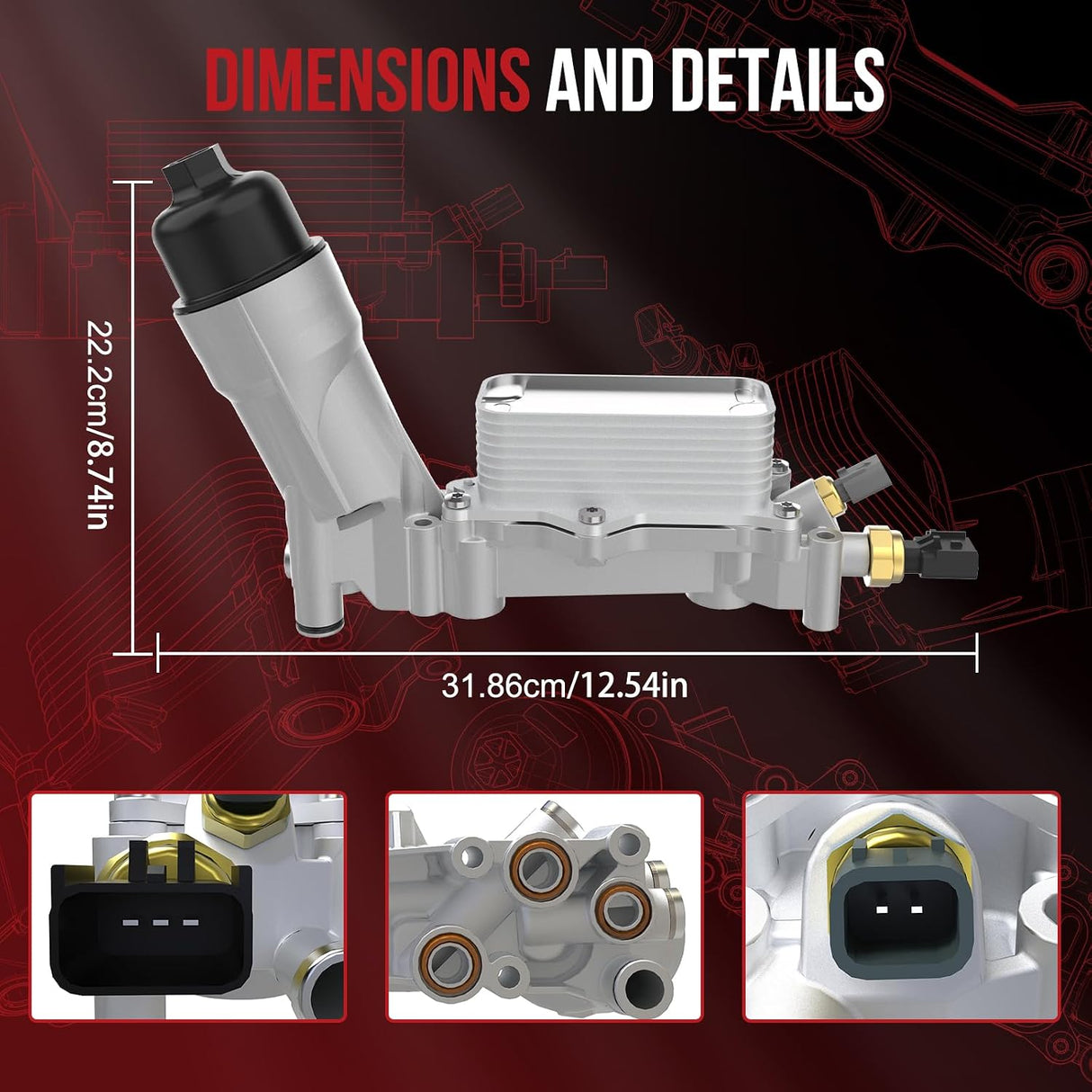 Dodge/Jeep/Ram 3.6L Engine Oil Filter Housing with Oil Cooler/Filter

