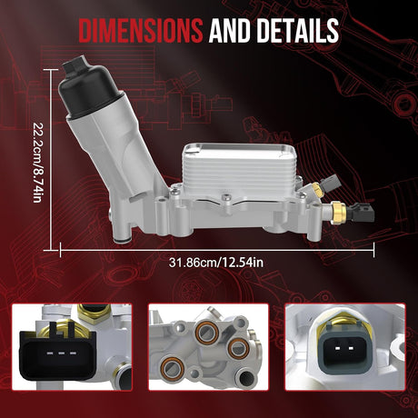 Dodge/Jeep/Ram 3.6L Engine Oil Filter Housing with Oil Cooler/Filter

