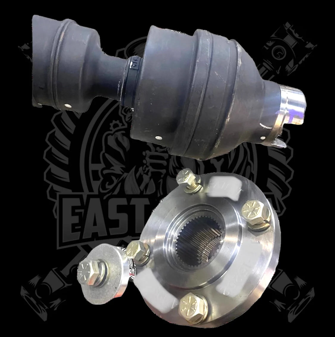 East Coast Driveline® (19-25) RAM 2500/3500 6.4L 8HP75 Front Driveshaft with New Transfer Case Bolt-On style Flange Yoke