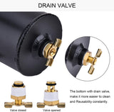 -10AN Oil, 750ml Baffled Oil Catch Can with Breather Filter (2-Port)