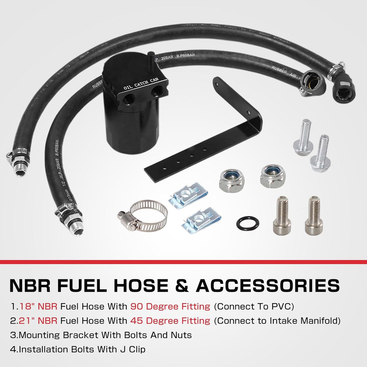 Ford Mustang/F-150 2.7L/3.5L/5.0L 350ml Baffled Oil Catch Can/SAI FIL