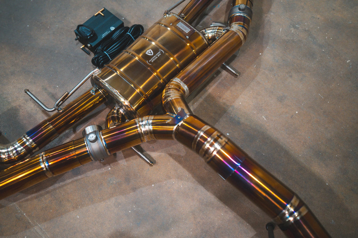 Valvetronic Designs® Nissan GT-R R35 Titanium Cat-Back Exhaust with 4" OD Tips