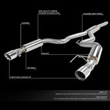 15-23 Ford Mustang 2.3L EcoBoost 3" Cat-Back Exhaust with N1 4" OD Tips