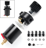 150mL Black Baffled Oil Can with Breather Filter/Drain Valves (2-Port)