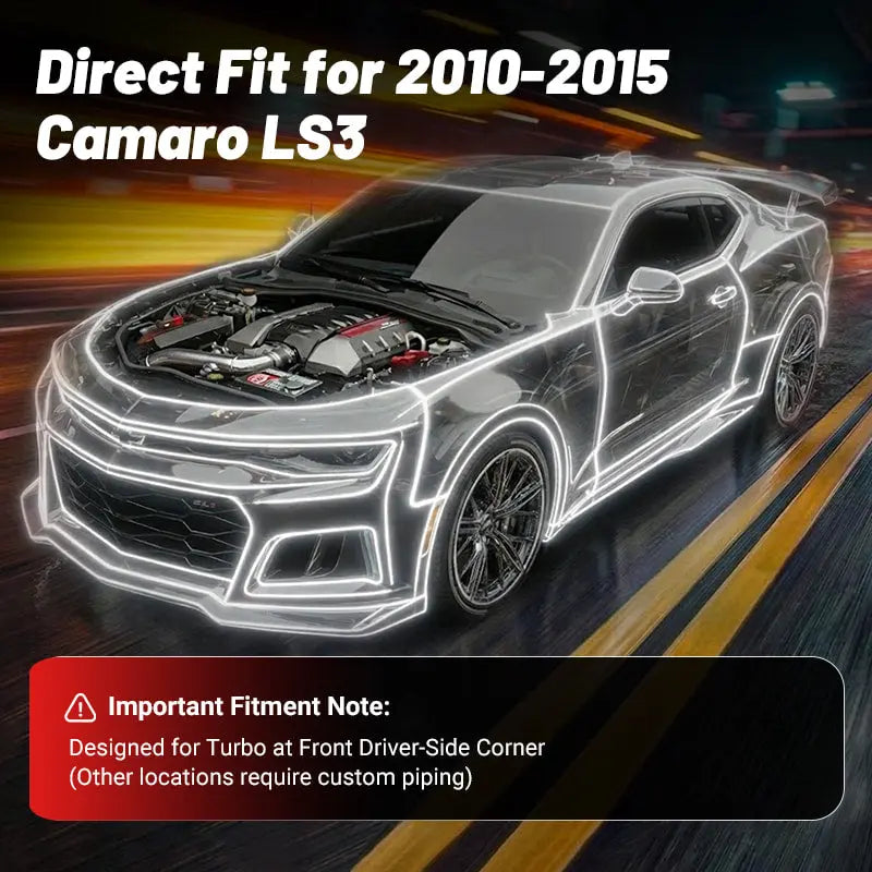 10-15 Chevrolet Camaro SS LS3 Intercooler/Piping Kit (Single Turbo NA-T Swap)
