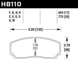 HAWK Performance Performance Ceramic Street Brake Pads - Fits Front YSCPF4a YSCPF6a / Rear YSCPR6b Calipers