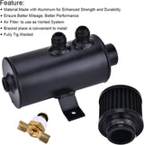 -10AN Oil, 750ml Baffled Oil Catch Can with Breather Filter (2-Port)