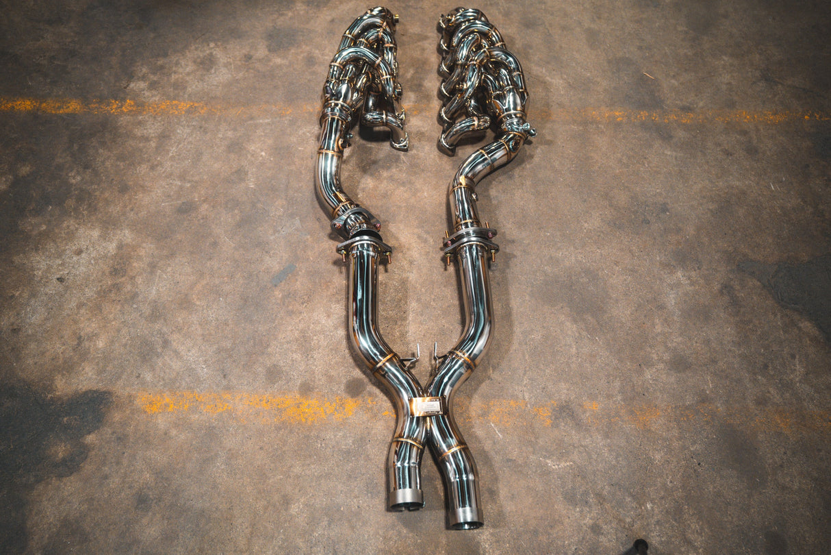Valvetronic Designs® Ferrari 599 RACE F1 Valved Complete Exhaust System with 4" OD Tips